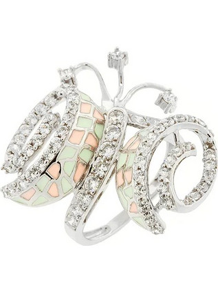 Million Diamonds Γυναικείο Δαχτυλίδι από Λευκόχρυσο 14K RZ3357