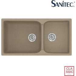 Sanitec Classic 307 Επικαθήμενος Νεροχύτης Γρανίτη Αντιστρεφόμενος Ματ Granite Taupe 92x51cm