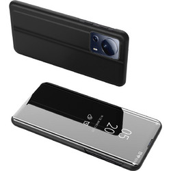Clear View Case cover for Xiaomi 13 Lite cover with a flap black