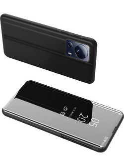 Clear View Case cover for Xiaomi 13 Lite cover with a flap black