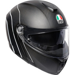 AGV Sportmodular Refractive Carbon/Silver Κράνος Μηχανής Flip-Up 1340gr