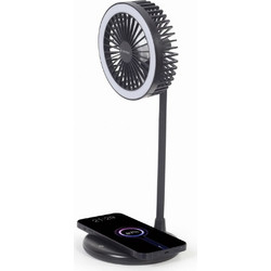 GEMBIRD DESKTOP FAN WITH LED LAMP AND WIRELESS CHARGER
