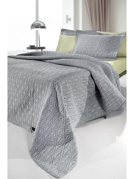 King Size Καλοκαιρινή Κουβέρτα 245x260cm Guy Laroche - Oasis Anthracite