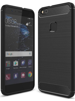 Techsuit Carbon Silicone Back Cover Black (Huawei P10 Lite)