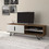 Megapap Έπιπλο Τηλεόρασης Ξύλινο Καρυδί Μ160xΠ35xΥ49cm Foot GP028-0033,1