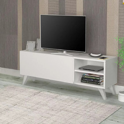 Megapap Έπιπλο Τηλεόρασης Ξύλινο Λευκό Μ120xΠ35xΥ42cm Space GP028-0034,1