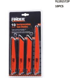 Σετ ανταλλακτικές λεπίδες σπαθόσεγας - 10pcs - Finder - 191572