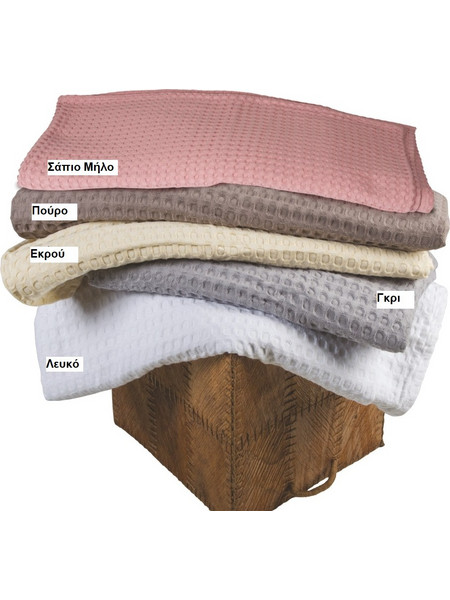 Ξενοδοχειακή Κουβέρτα Πικέ King Size 240x270 Palatex Renata- Εκρού
