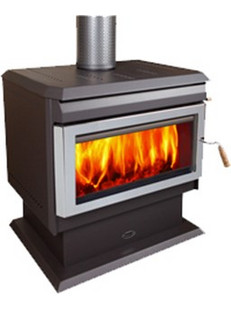 0784-CACSmall Ατσάλινη Ξυλόσομπα Αερόθερμη 8kW