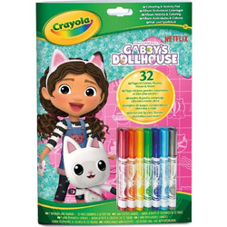 Crayola Τετράδιο Χρωμοσελίδων & Δραστηριοτήτων Με Μαρκαδόρους Gabby's Dollhouse (04-7024)