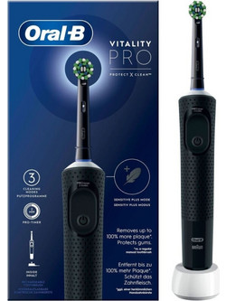 Oral-B Vitality Pro 103 Black Hangable Box Ηλεκτρική Οδοντόβουρτσα με Χρονομετρητή