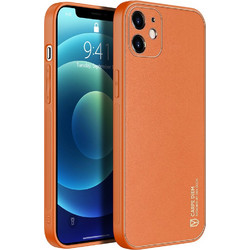 Θήκη TPU+PU Leather Dux Ducis Yolo Elegant Case για iPhone 12, πορτοκαλί