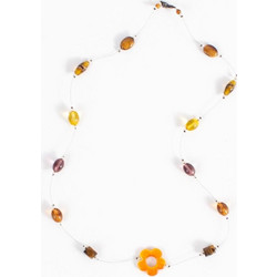 Δέστρα Κουρτίνας Orange Flower με Xάντρες 45εκ