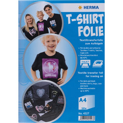 Herma T-Shirt Foil A4 f. dark + black Textiles 10 Sheets 4527
