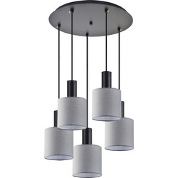 Home Lighting Κρεμαστό Φωτιστικό Οροφής Πολύφωτο Γκρι SE21-BL-4-5BL-SH2 77-8517