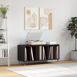 vidaXL Έπιπλο Δίσκων Μαύρο 100 x 38 x 48 εκ. από Επεξεργασμένο Ξύλο 831741