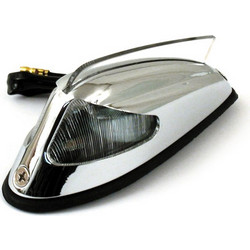 50-57 style front fender light. Chrome, clear lens