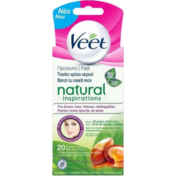 Veet Natural Inspirations Ταινίες Αποτρίχωσης για Πρόσωπο 20τμχ