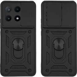 Sonique Ring Armor CamPro Back Cover Black (Xiaomi Poco X6 Pro 5G)