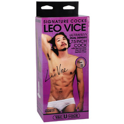 Doc Johnson Signature Cocks Vac-U-Lock Leo Vice Ρεαλιστικό Dildo με Βεντούζα & Όρχεις Caramel