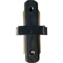GloboStar(R) 2L-EUROTRACK 60849 Αντάπτορας Ι(Γιώτα) - Μονοφασικός 2 Καλωδίων για όλες τις Ράγες EUROTRACK AC 220-240V Μ8 x Π4 x Υ2cm- EUROTRACK(R) System 1L+1N - Θερμοπλαστικό - Μαύρο