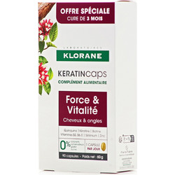 Klorane Quinine KeratinCaps Promo Συμπλήρωμα Διατροφής κατά της Τριχόπτωσης 3x30 Κάψουλες