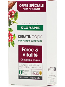Klorane Quinine KeratinCaps Promo Συμπλήρωμα Διατροφής κατά της Τριχόπτωσης 3x30 Κάψουλες
