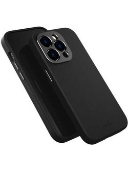 Θήκη Moshi Napa ΔΕΡΜΑ MagSafe για Apple iPhone 14 Pro 6.1 - Midnight ΜΑΥΡΟ - MO-99MO088083