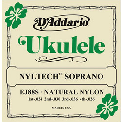 D'Addario EJ88S Σετ 4 Χορδές Ukelele Nylon 24" 1/4