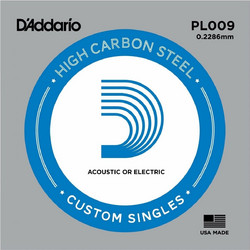 D'Addario PL009 Χορδή Ηλεκτρικής / Ακουστικής Κιθάρας Plain Steel 9"