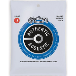 Martin Guitar MA540 Σετ 6 Χορδές Ακουστικής Κιθάρας Phosphor Bronze 12-54" Light Tension