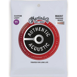 Martin Guitar MA535T Σετ 6 Χορδές Ακουστικής Κιθάρας Phosphor Bronze 11-52" Custom Light Tension