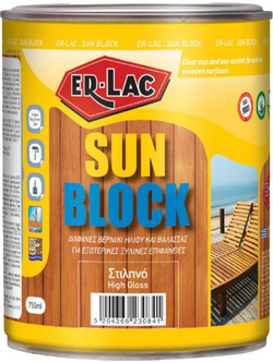 ER-LAC Sun Block Διάφανο Gloss 0.75lt