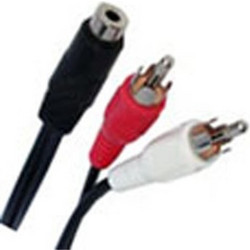 Καλώδιο Ήχου 3,5 female stereo jack to 2 male RCA 0,5 μέτρα