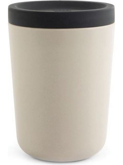 Ekobo Ποτήρι Καφέ Bamboo με Καπάκι Eκρού 71821