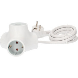 Πολύπριζο 3 Θέσεων με 2 Θύρες USB και Καλώδιο 1.4 m GSC 103000014