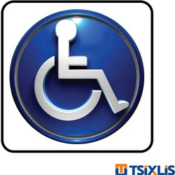 Πινακίδα Αυτοκόλλητο ΑΤΟΜΑ ΜΕ ΑΝΑΠΗΡΙΑ 95x95mm