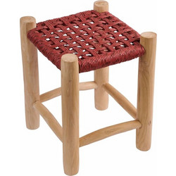 Varossi Noor Κόκκινο 901-028 Σκαμπό 35 x 35 x 47cm