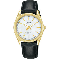 Lorus Γυναικείο Ρολόι με Μαύρο Δερμάτινο Λουράκι RY518AX9