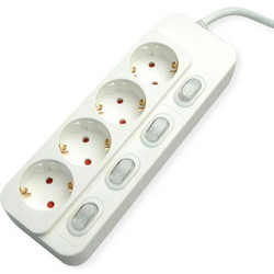 Value Power Strip 4-Way with Individual Switches White 3m 19.99.0941