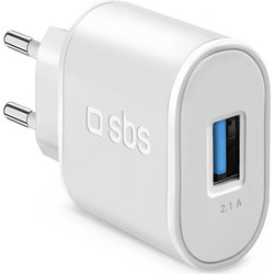 SBS Φορτιστής Χωρίς Καλώδιο με Θύρα USB-A White