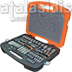 TACTIX 365055 Σετ Κασετίνα Καρυδάκια CR-V 1/4" & 1/2" και Μύτες Σετ 73 Τεμαχίων