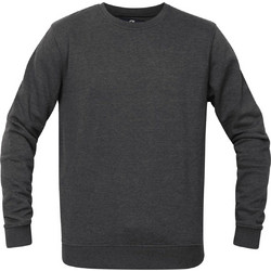 Zero COTTON FLEECE SOLID CREW NECK Ανθρακί