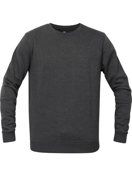 Zero COTTON FLEECE SOLID CREW NECK Ανθρακί