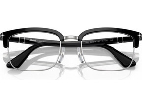 Persol PO3340V 95 Ανδρικός Σκελετός Γυαλιών Οράσεως Κοκάλινος Μεταλλικός Ασημί Μαύρος