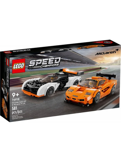 Lego Speed Champion Mclaren Solus Gt & Mclaren F1 Lm για 9+ Ετών 76918