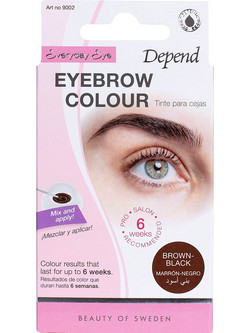 Depend Eyebrow Colour Brown/Black Αδιάβροχη Ημιμόνιμη Βαφή Φρυδιών