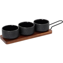 Σετ 3 μπολ για ντιπ σε βάση 28χ10χ6 εκ. Cryspo Trio 65.000.220