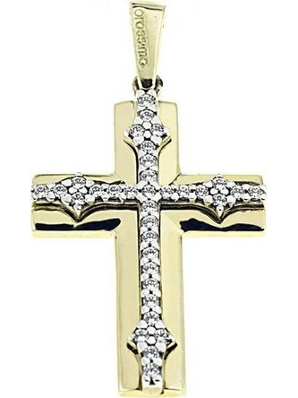 Facad'oro STA631 Χρυσός Βαφτιστικός Σταυρός 9ct