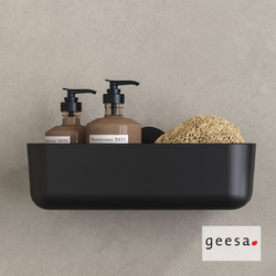 Geesa Opal Σπογγοθήκη-Μπουκαλοθήκη Black Matt 7214-400